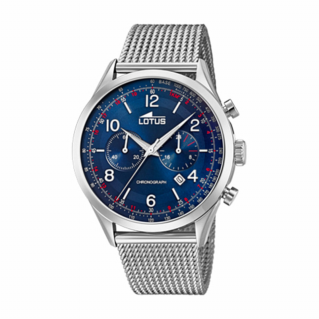 Lotus Men's Blue Smart Casual Stainless Steel Watch ...